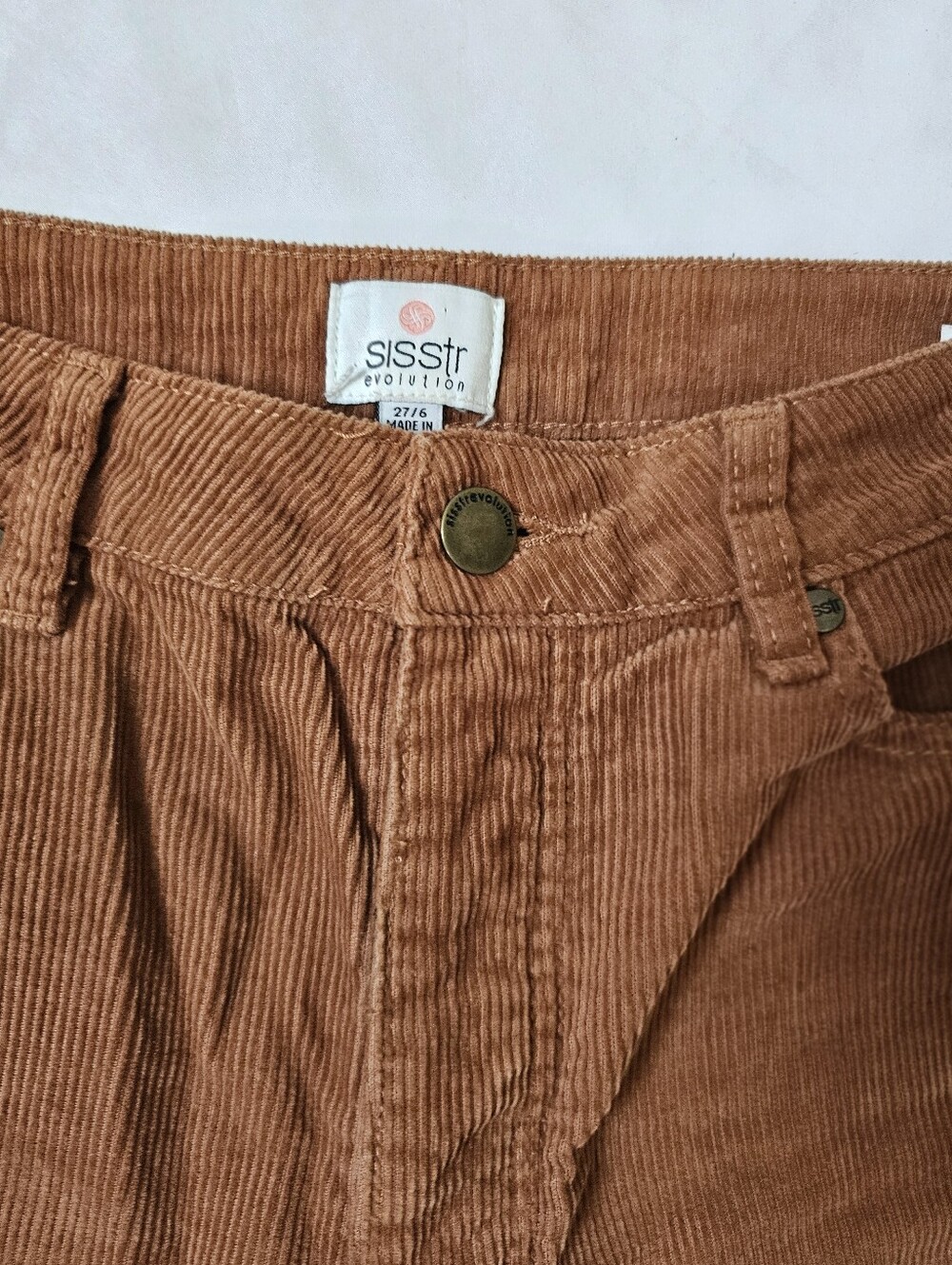 Sisstrevolution Rust Corduroy Wide Leg Pants Size 27/6 - Picture 5 of 16